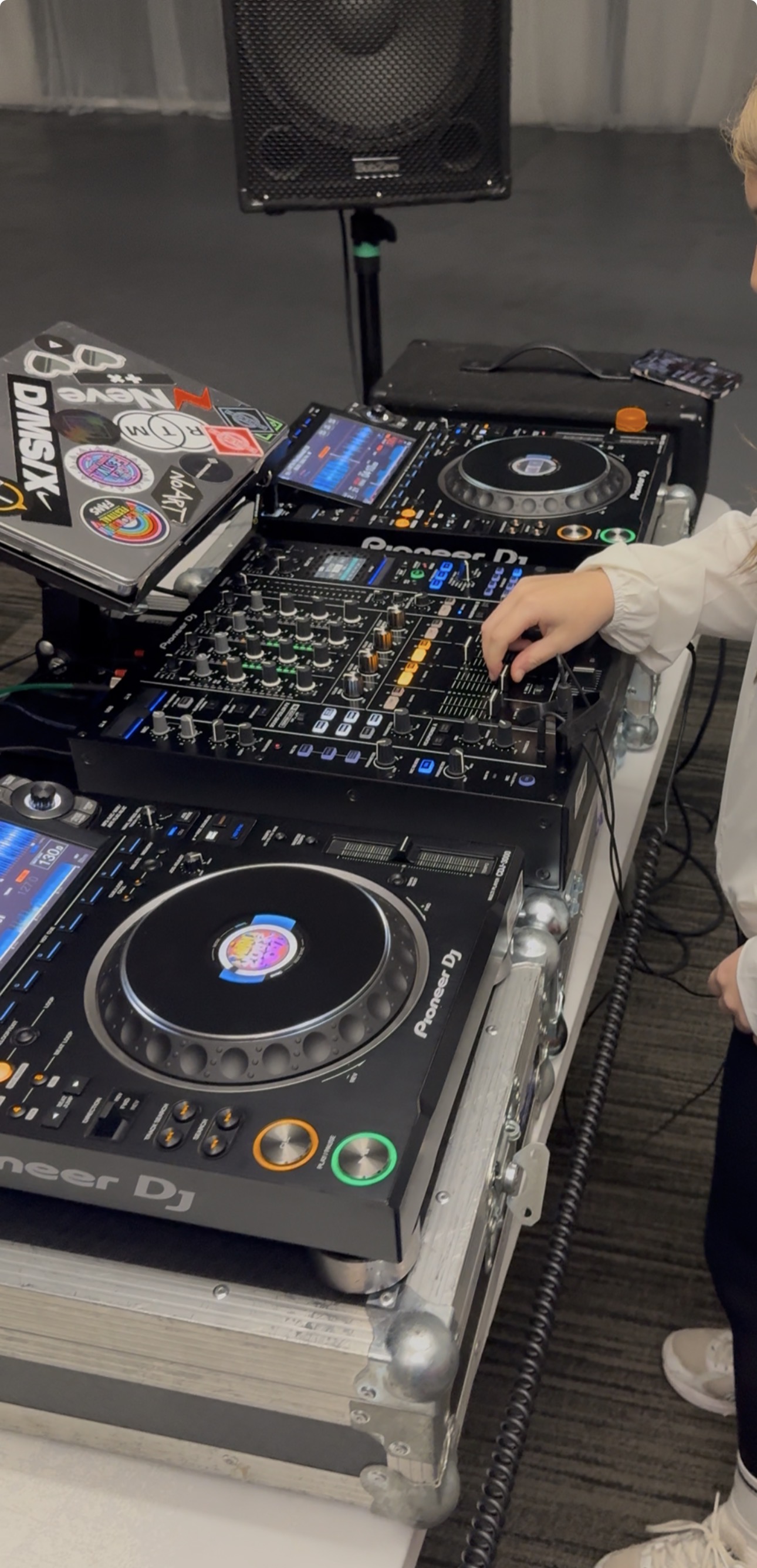 Participant performing during a DJ session